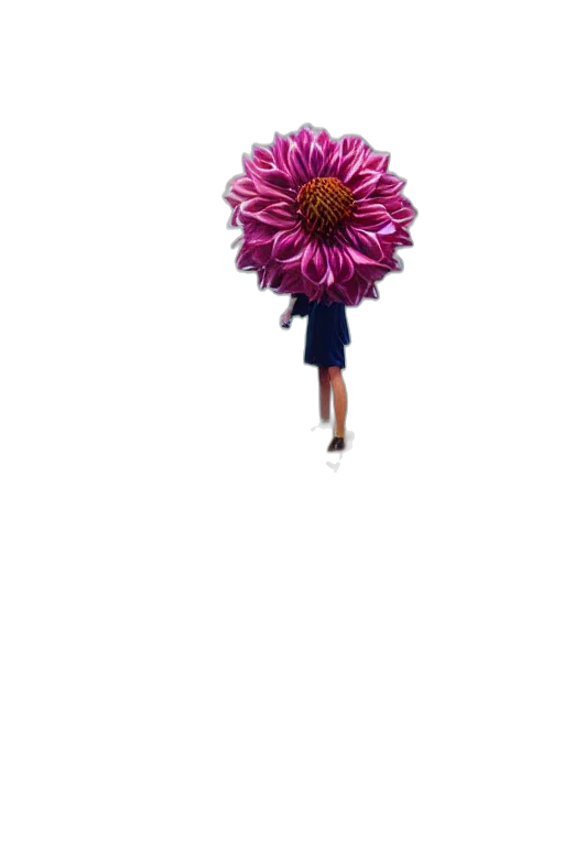 flower, umbrella, staff, dress transparent PNG cut-out