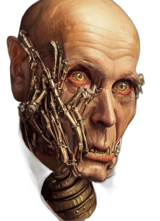 robot, face, mask, creature transparent PNG cut-out