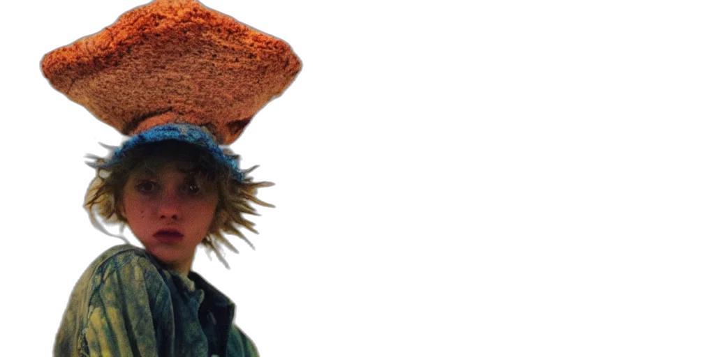 hat, face, jacket, food transparent PNG cut-out