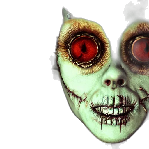 mask, face, concept art, 3d render transparent PNG cut-out