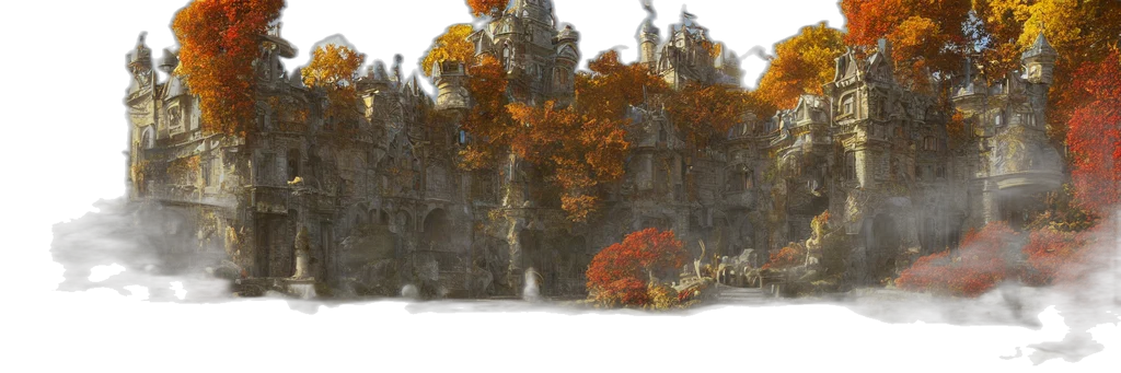 crown, tree, building, dragon transparent PNG cut-out
