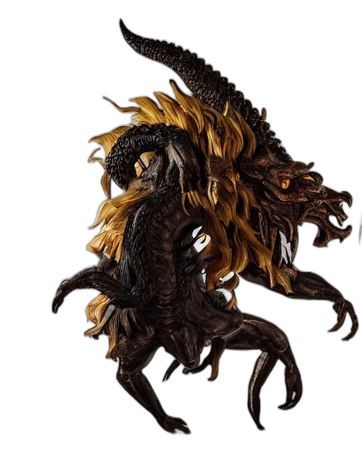 dragon, hair, creature, animal transparent PNG cut-out