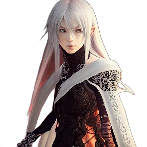 dress, face, concept art, fantasy art transparent PNG cut-out
