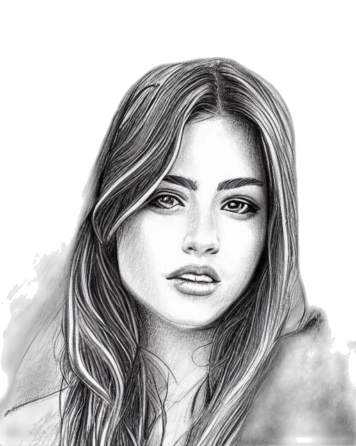 face, pencil sketch, photorealistic, cartoon transparent PNG cut-out