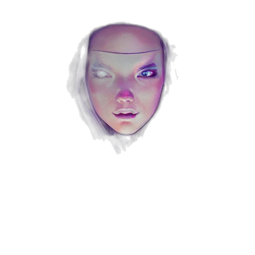 face, mask, robot, creature transparent PNG cut-out