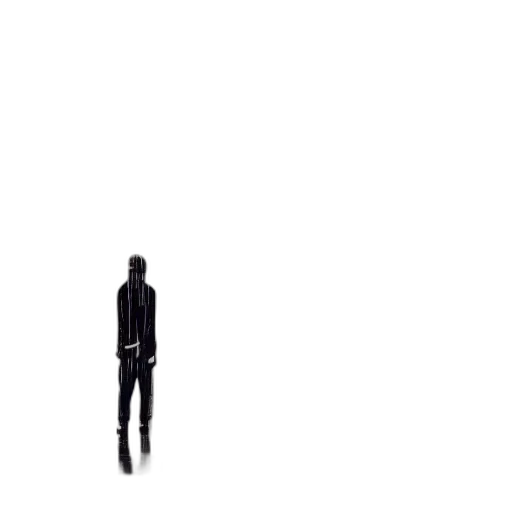 jacket, robot, staff, creature transparent PNG cut-out