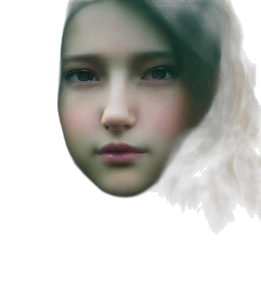 face, mask, hair, crown transparent PNG cut-out