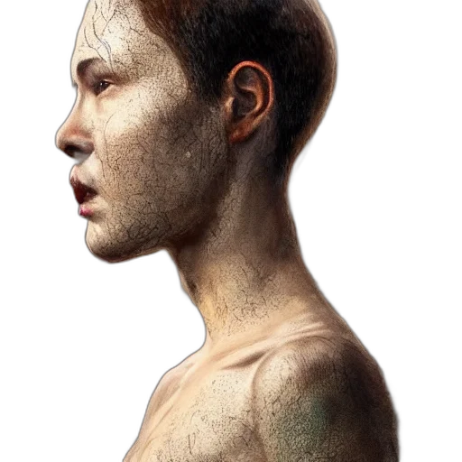face, mask, hair, creature transparent PNG cut-out