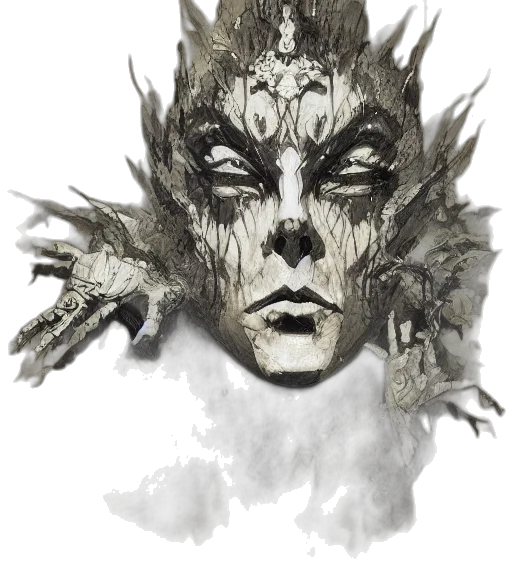 mask, face, creature, crown transparent PNG cut-out