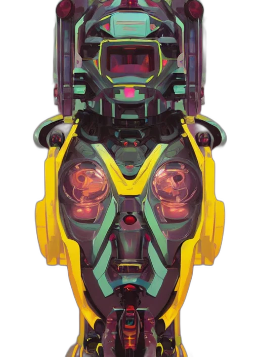 robot, mask, face, concept art transparent PNG cut-out