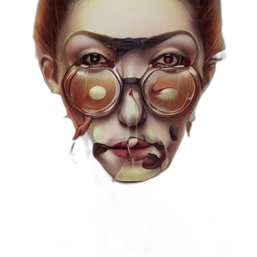 mask, face, concept art, photorealistic transparent PNG cut-out