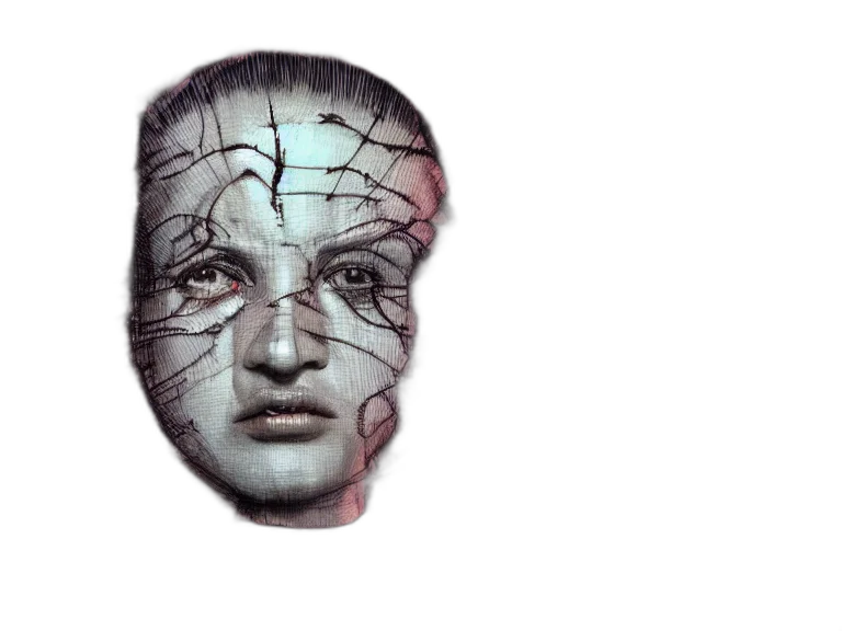 face, mask, crown, robot transparent PNG cut-out