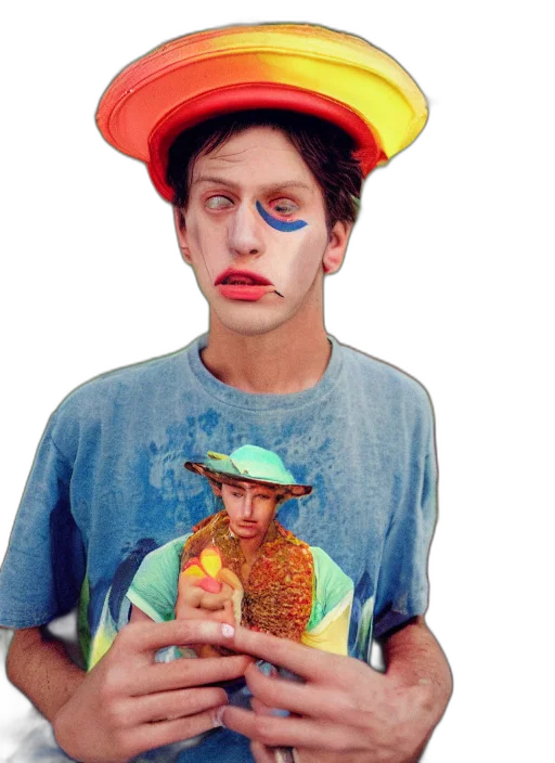 hat, face, mask, staff transparent PNG cut-out