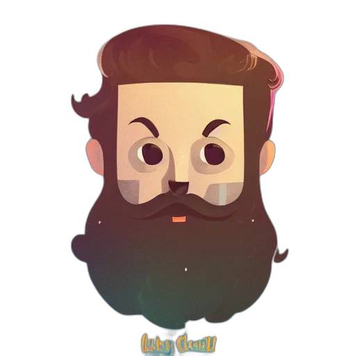 face, hair, creature, staff transparent PNG cut-out