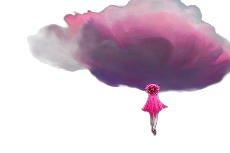 umbrella, dress, hair, flower transparent PNG cut-out