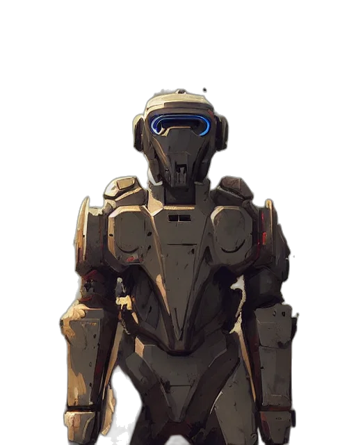 robot, weapon, face, concept art transparent PNG cut-out