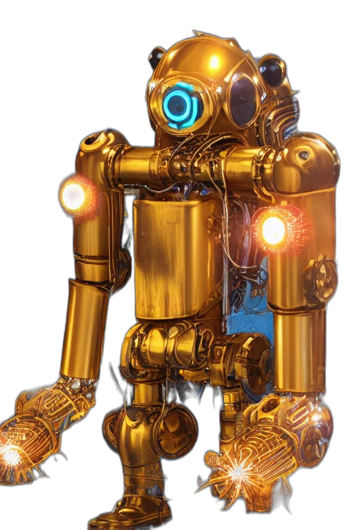 robot, weapon, staff, sword transparent PNG cut-out