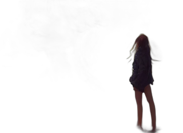 dress, jacket, hair, creature transparent PNG cut-out