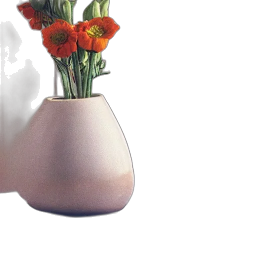 flower, bottle, furniture, 3d render transparent PNG cut-out
