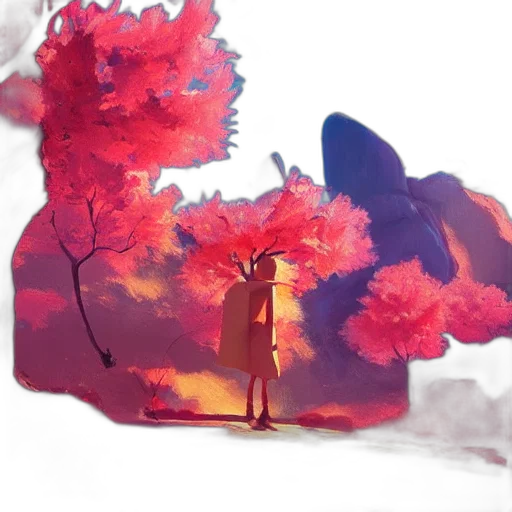 dress, tree, umbrella, flower transparent PNG cut-out