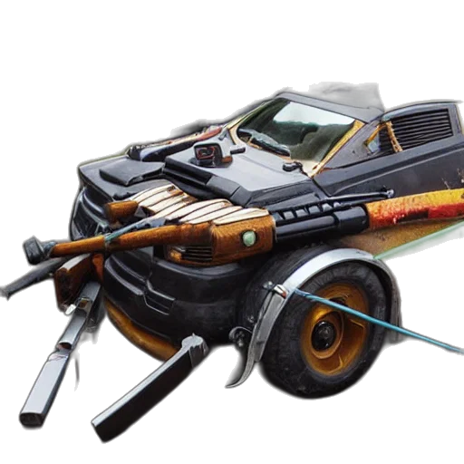 weapon, car, robot, concept art transparent PNG cut-out