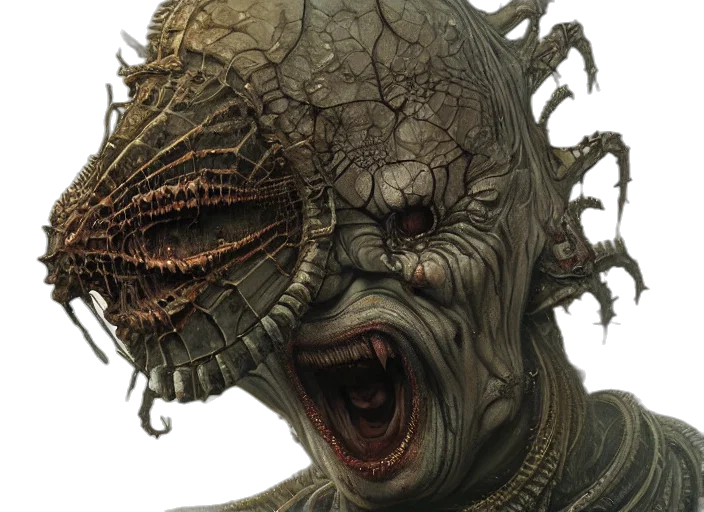 mask, creature, face, concept art transparent PNG cut-out
