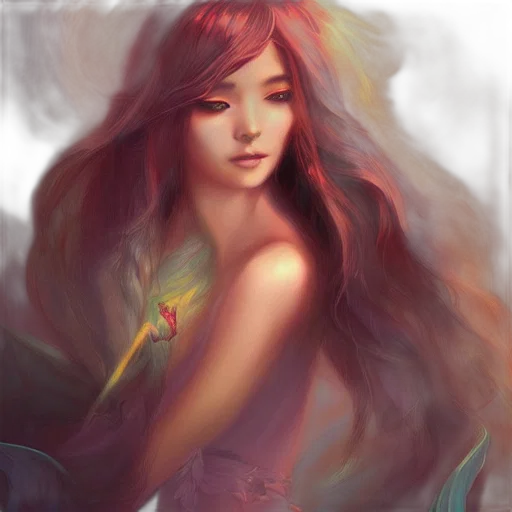 dragon, dress, fantasy art, oil painting transparent PNG cut-out