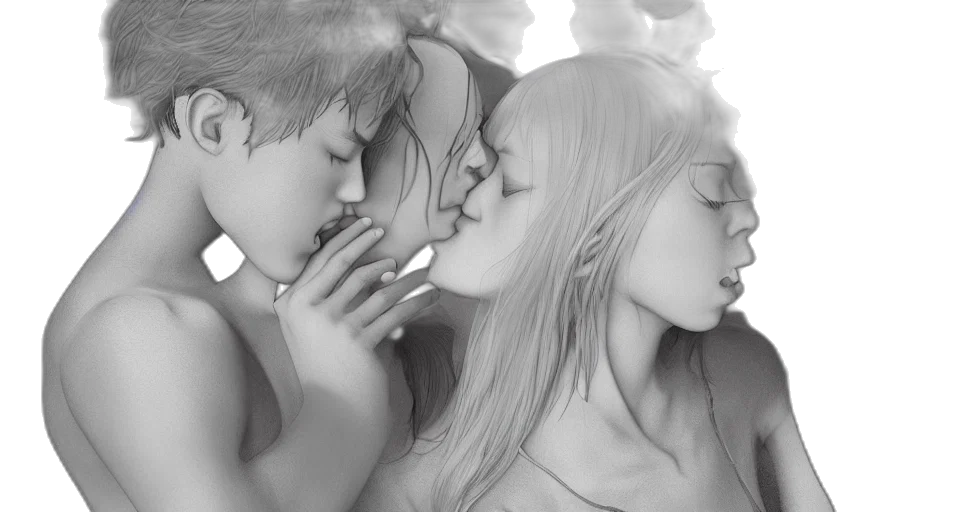 photorealistic, pencil sketch, concept art, fire transparent PNG cut-out