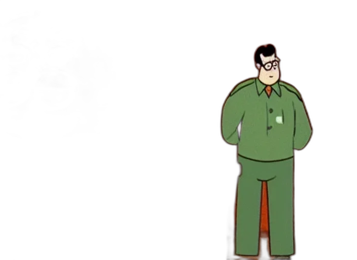 jacket, staff, animal, cartoon transparent PNG cut-out