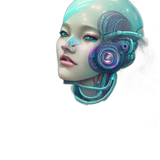 robot, face, mask, creature transparent PNG cut-out