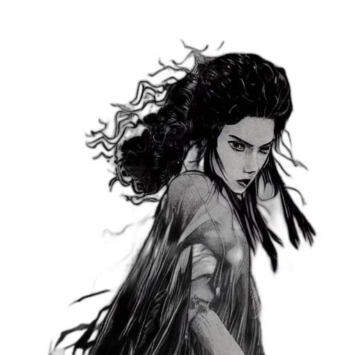 creature, hair, dress, crown transparent PNG cut-out