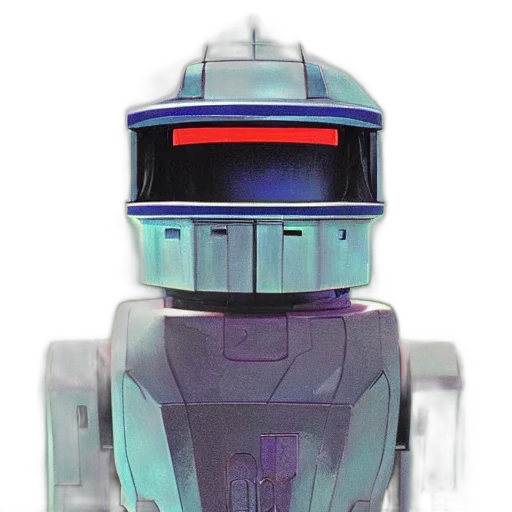 robot, vaporwave, concept art, 3d render transparent PNG cut-out