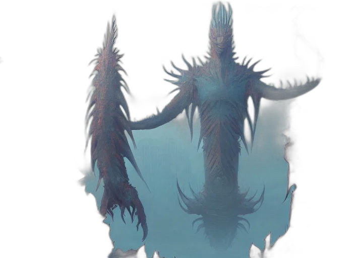 creature, dragon, hair, staff transparent PNG cut-out