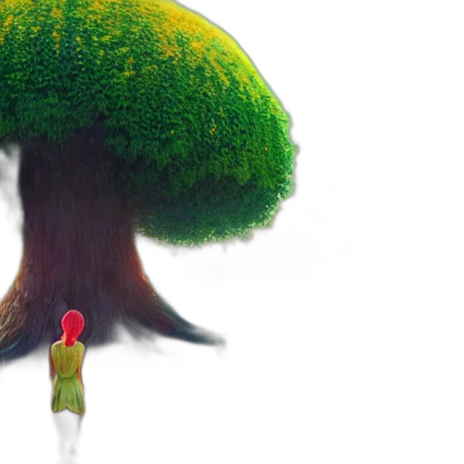 tree, creature, hair, concept art transparent PNG cut-out