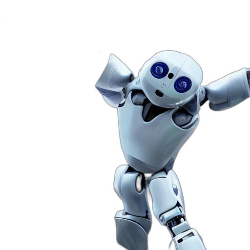 robot, 3d render, concept art, realistic transparent PNG cut-out