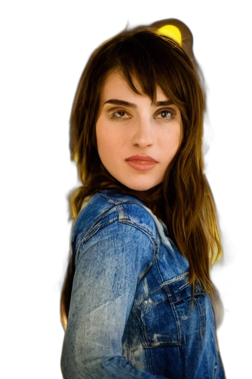 jacket, face, hair, jewelry transparent PNG cut-out