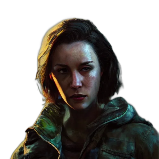 jacket, face, weapon, staff transparent PNG cut-out