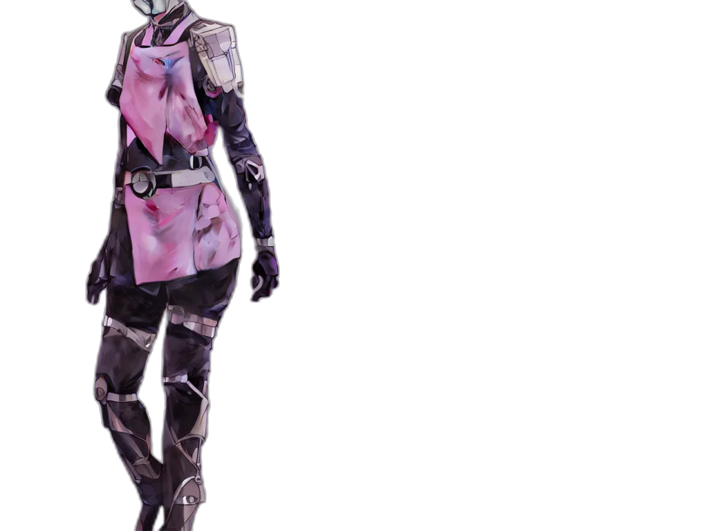 robot, jacket, dress, concept art transparent PNG cut-out