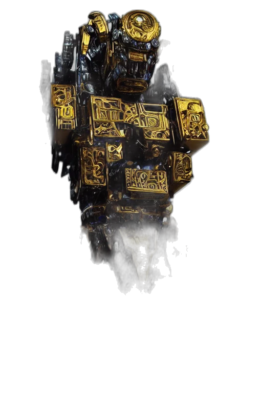 robot, crown, weapon, mask transparent PNG cut-out