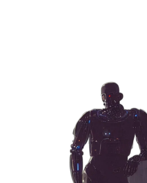 robot, creature, cyberpunk, 3d render transparent PNG cut-out