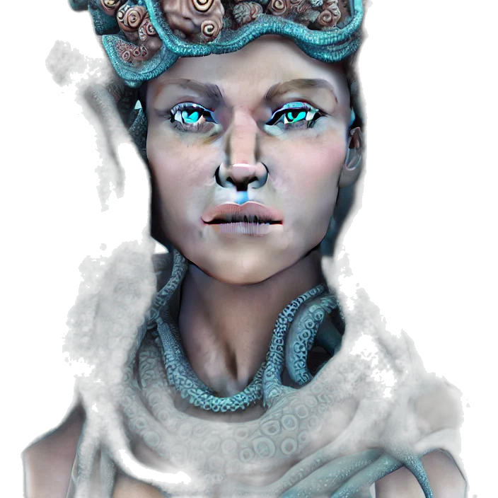 face, crown, mask, creature transparent PNG cut-out