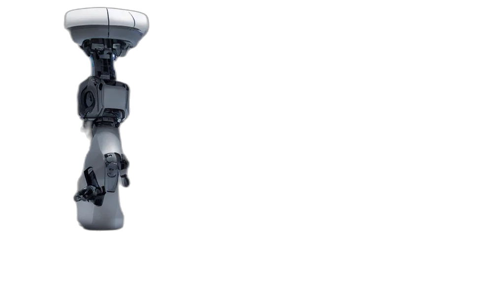 robot, weapon, staff, 3d render transparent PNG cut-out