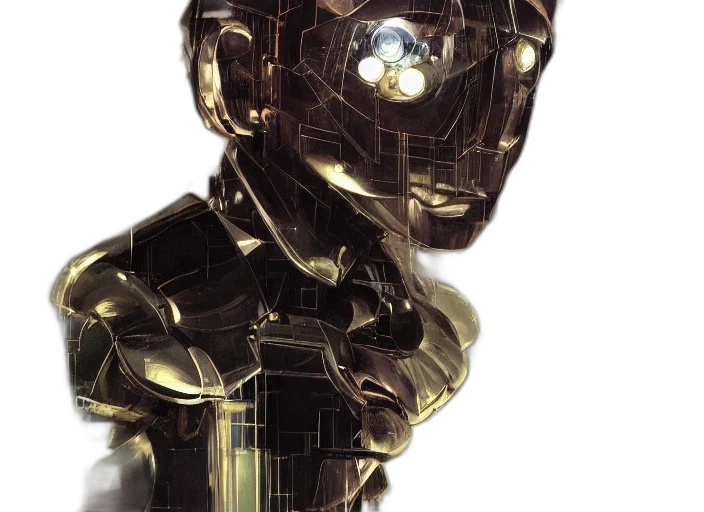 robot, 3d render, concept art, cyberpunk transparent PNG cut-out