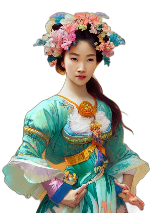 staff, dress, crown, jewelry transparent PNG cut-out