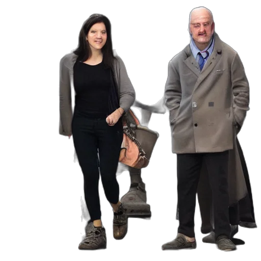 jacket, staff, umbrella, shoes transparent PNG cut-out