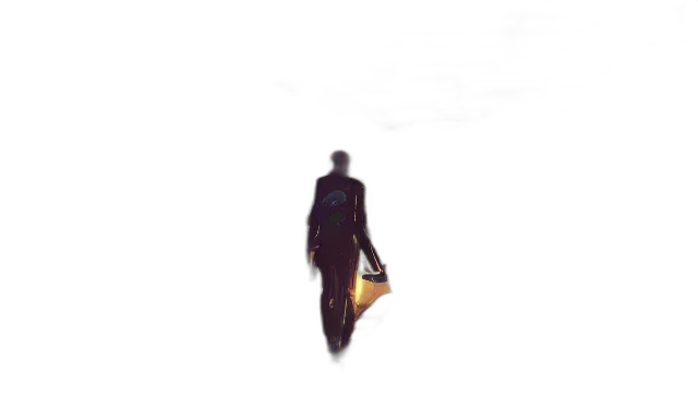 dress, staff, jacket, hair transparent PNG cut-out