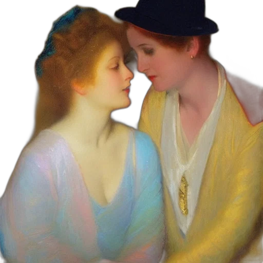 jewelry, hat, oil painting, photorealistic transparent PNG cut-out