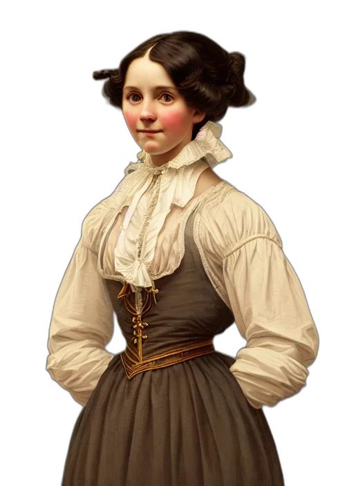 dress, face, staff, jacket transparent PNG cut-out