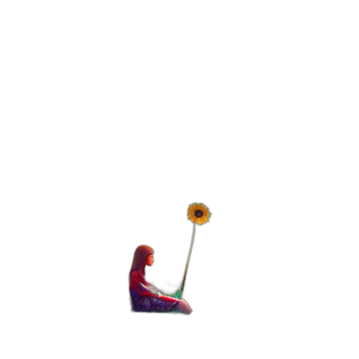 flower, umbrella, staff, weapon transparent PNG cut-out