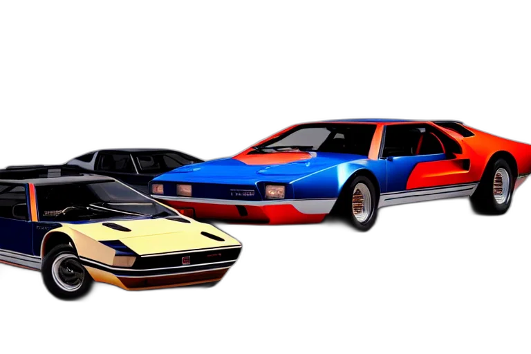 car, 3d render, concept art, photorealistic transparent PNG cut-out